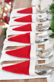 10-Pack Christmas Hat Shaped Cutlery Covers - Flyclothing LLC