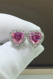 2 Carat Moissanite Heart-Shaped Earrings - Trendsi