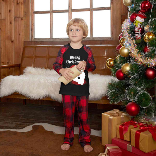 MERRY CHRISTMAS Graphic Top and Plaid Pants Set - Flyclothing LLC