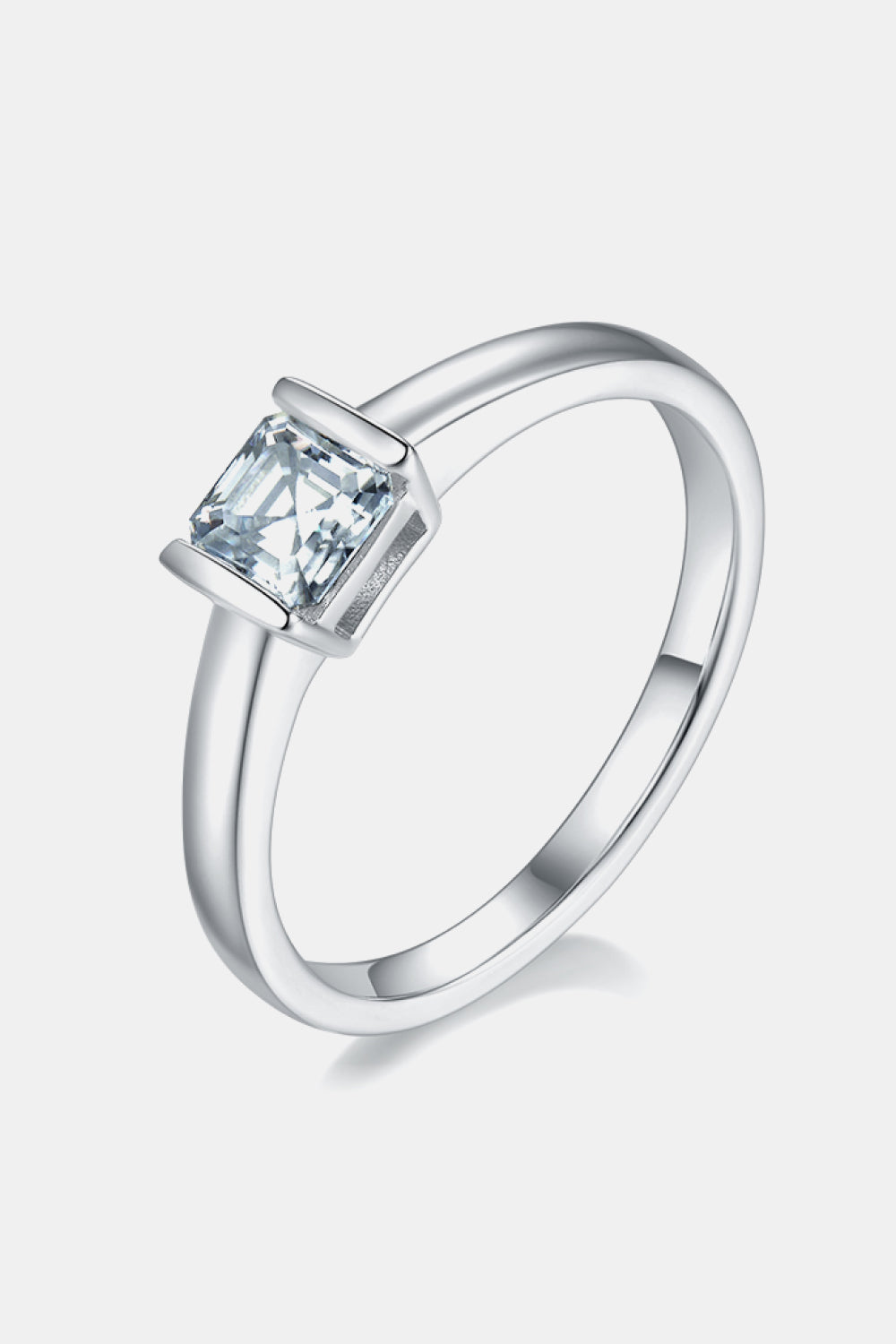 Moissanite 925 Sterling Silver Solitaire Ring - Flyclothing LLC