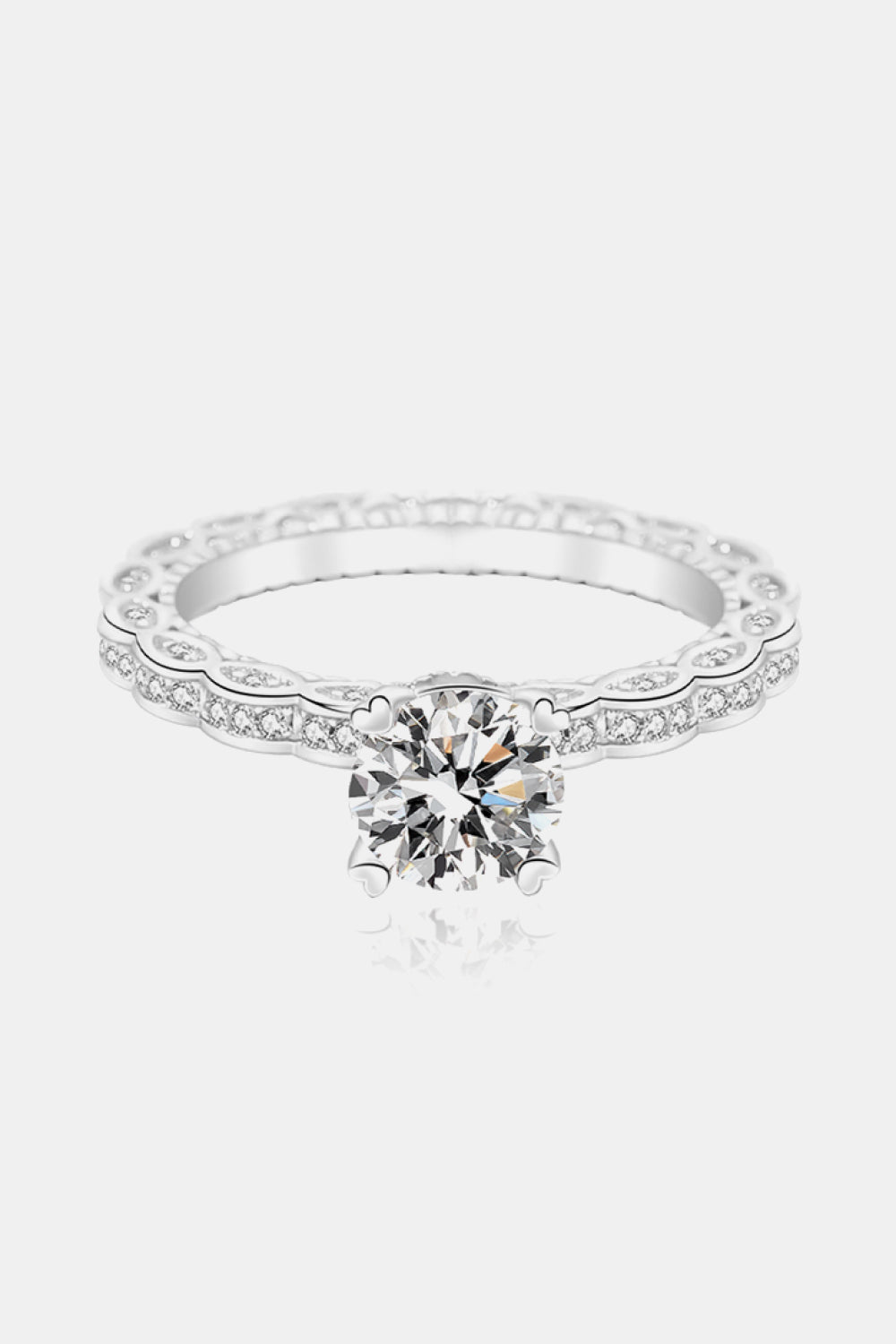 1 Carat Moissanite 925 Sterling Silver Ring - Flyclothing LLC