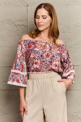 Off Shoulder Bohemian Style Blouse - Flyclothing LLC