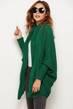 Open Front Dolman Sleeve Longline Cardigan - Flyclothing LLC