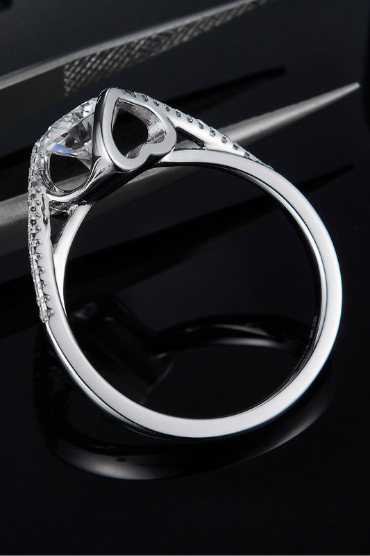 1 Carat Moissanite 925 Sterling Silver Twisted Ring - Flyclothing LLC