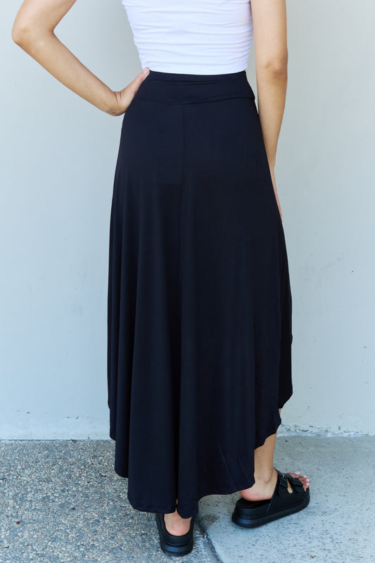 Ninexis First Choice High Waisted Flare Maxi Skirt in Black - Flyclothing LLC