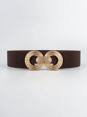 Geometric Buckle Elastic Wide Belt - Flyclothing LLC