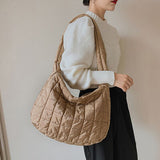 Large Quilted Shoulder Bag - Flyclothing LLC