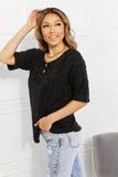 BOMBOM At The Fair Animal Textured Top in Black - Flyclothing LLC