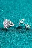 Moissanite Heart-Shaped Stud Earrings - Flyclothing LLC