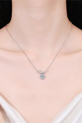 1 Carat Moissanite Heart Pendant Necklace - Flyclothing LLC