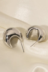 Stainless Steel C-Hoop Earrings - Flyclothing LLC