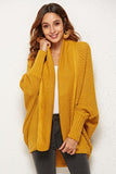 Open Front Dolman Sleeve Longline Cardigan - Flyclothing LLC