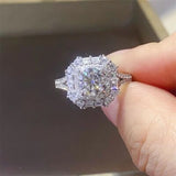 1 Carat Moissanite 925 Sterling Silver Ring - Flyclothing LLC