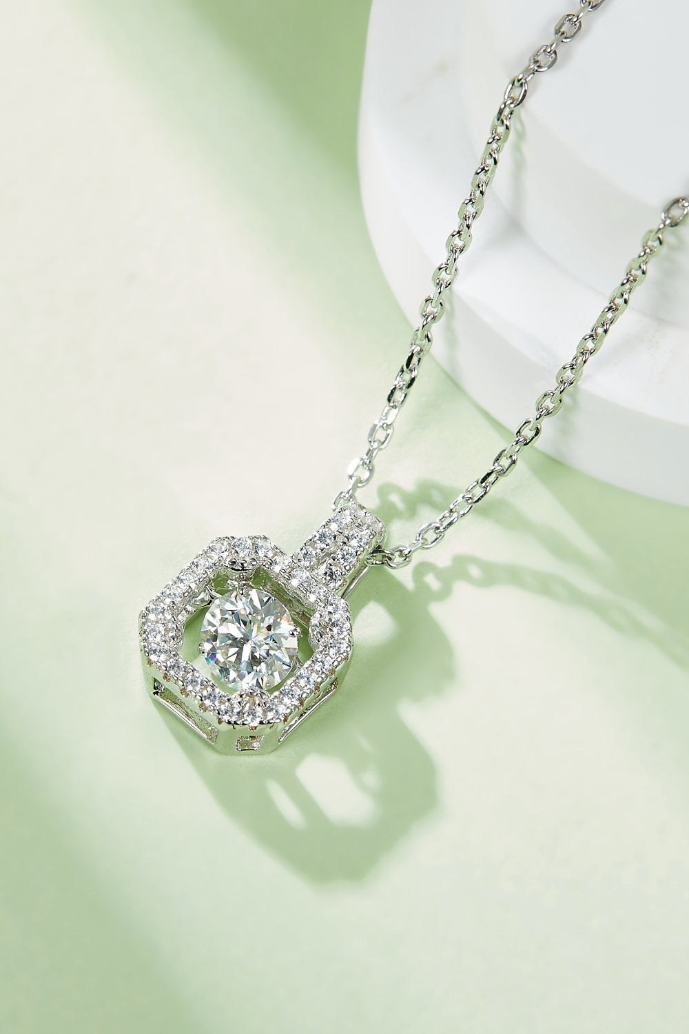 Moissanite 925 Sterling Silver Necklace - Flyclothing LLC