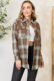 Double Take Plaid Dropped Shoulder Shirt - Flyclothing LLC