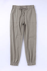 Drawstring Side Zip Joggers - Flyclothing LLC