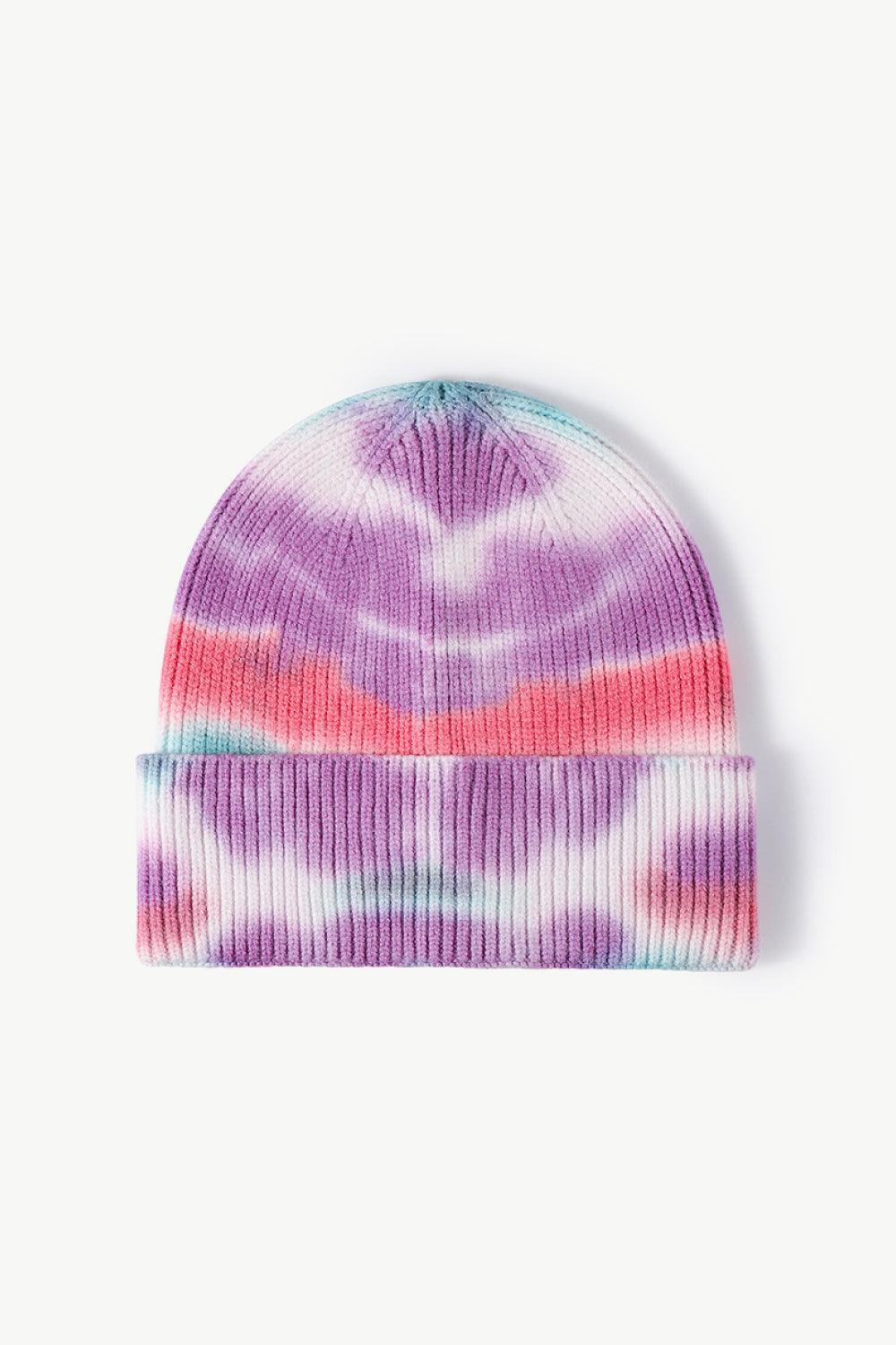 Tie-Dye Cuffed Knit Beanie - Flyclothing LLC