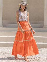 High Waist Maxi Tiered Skirt - Flyclothing LLC