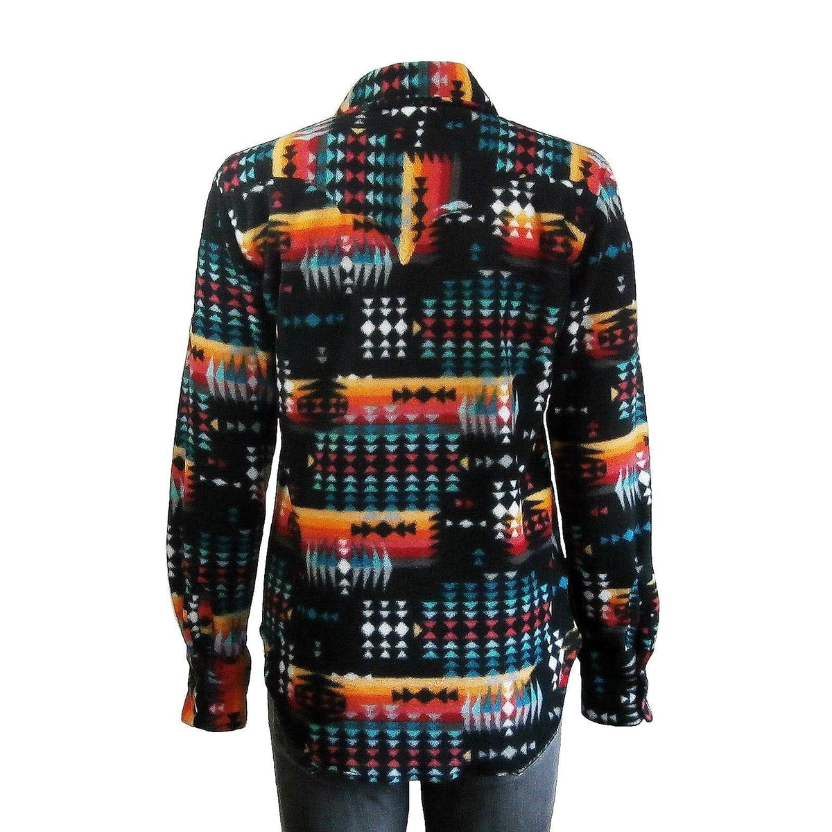 Rockmount Clothing Women's Native Pattern Fleece Western Shirt in Black & Red - Rockmount Clothing