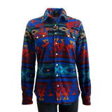 Rockmount Clothing Women's Native Pattern Fleece Western Shirt in Blue & Red - Rockmount Clothing