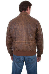 Scully BROWN ANTIQUE LAMB B-2 BOMBER BI-SWING BACK - Flyclothing LLC