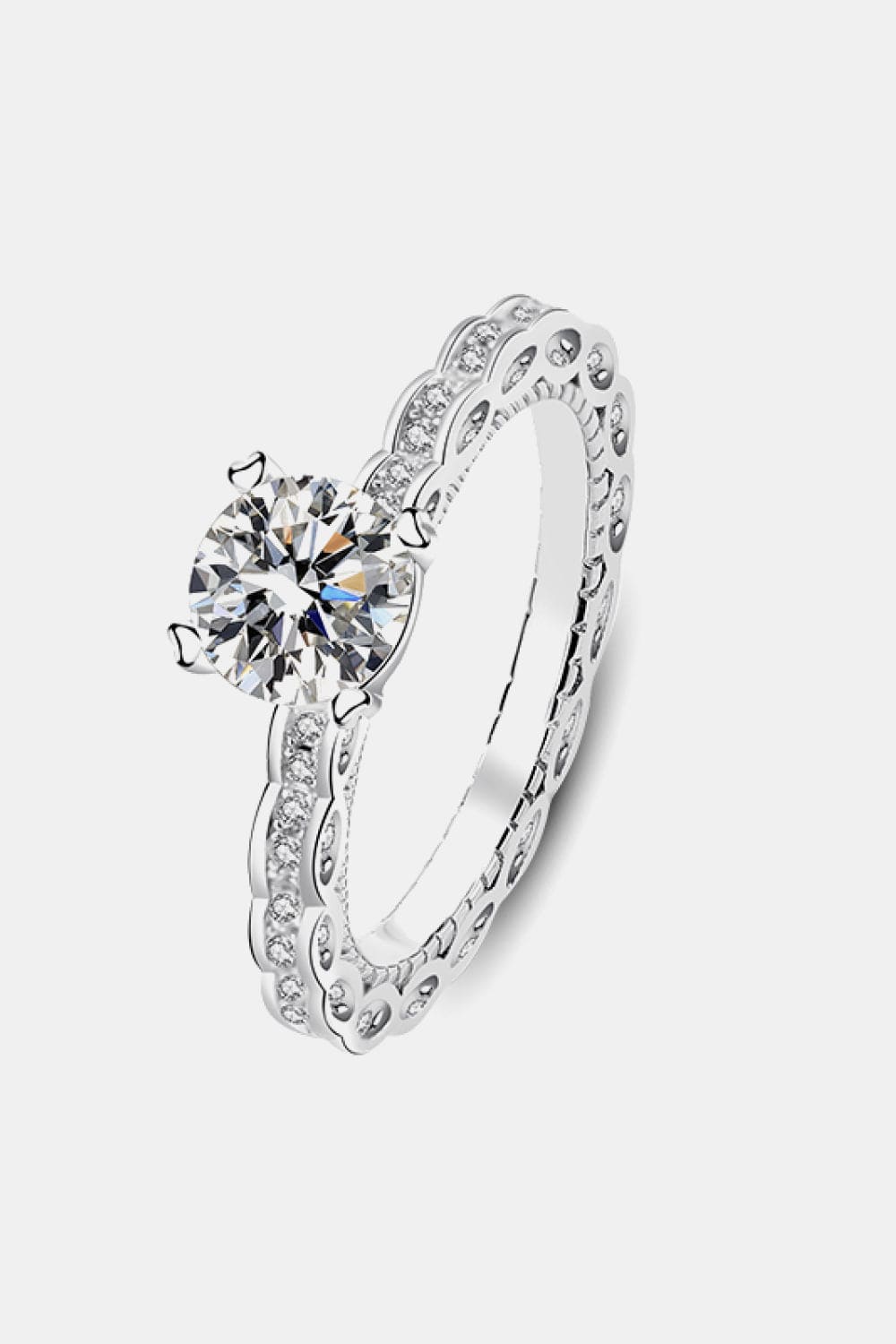 1 Carat Moissanite 925 Sterling Silver Ring - Trendsi