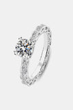 1 Carat Moissanite 925 Sterling Silver Ring - Flyclothing LLC