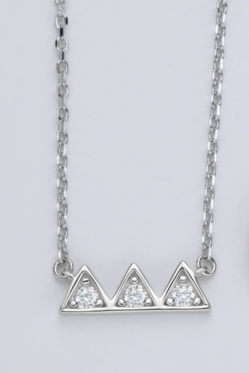 Moissanite Triangle Platinum-Plated Necklace - Flyclothing LLC