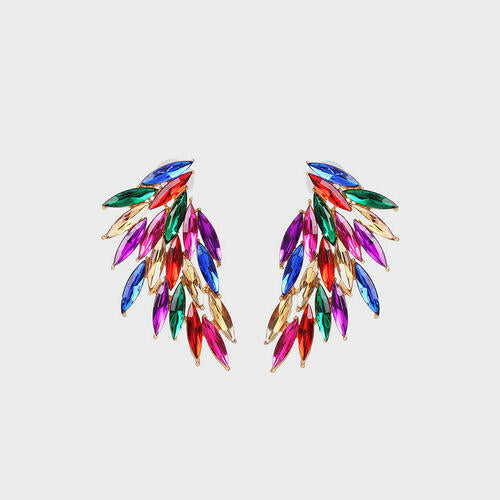 Alloy Acrylic Wing Earrings - Trendsi