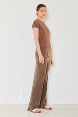 Marina West Swim Rib Pleated Elastic-Waist Wide Leg Pants - Flyclothing LLC