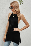 Slit Sleeveless Knit Dress