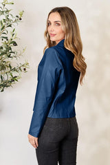 Mock Neck Zip Up Jacket - Flyclothing LLC