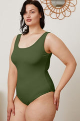 Basic Bae Full Size Square Neck Sleeveless Bodysuit - Flyclothing LLC