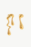 18K Gold Plated Geometric Mismatched Earrings - Flyclothing LLC