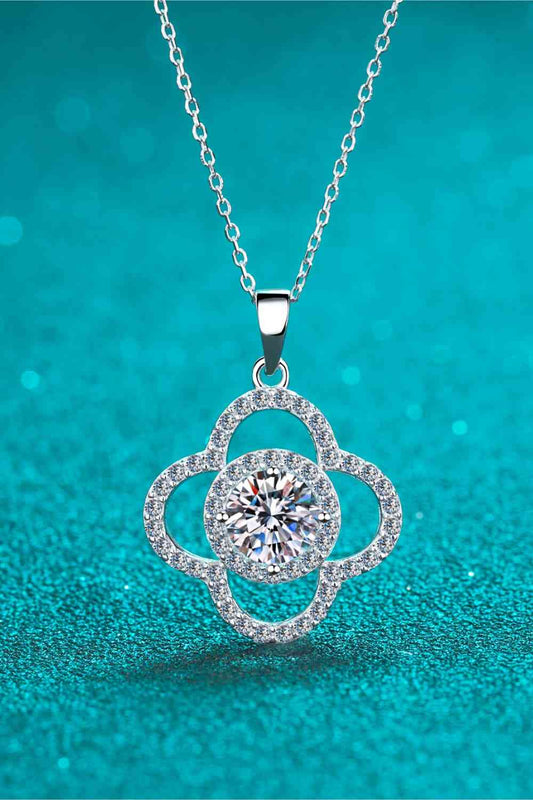 1 Carat Moissanite 925 Sterling Silver Necklace - Flyclothing LLC