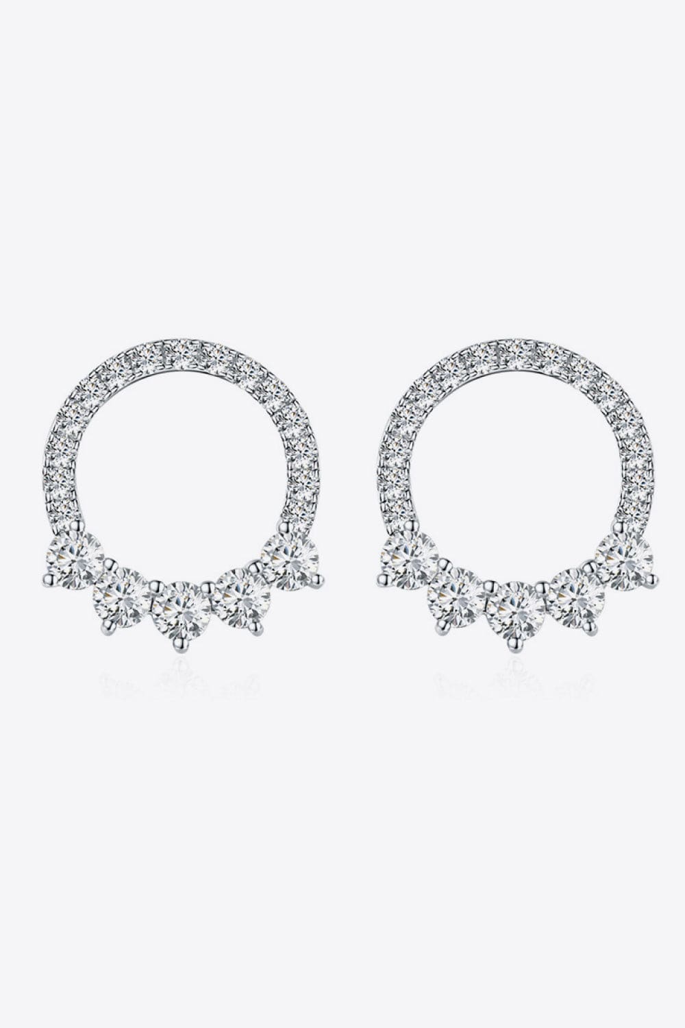 Moissanite Platinum-Plated Earrings - Flyclothing LLC