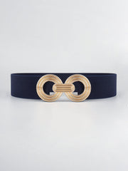 Geometric Buckle Elastic Wide Belt - Flyclothing LLC