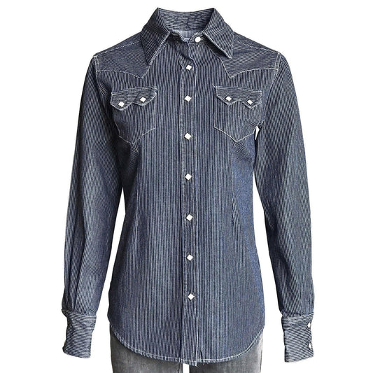 Rockmount Ranch Wear Womens Denim Pinstripe Western Shirt - Rockmount Clothing