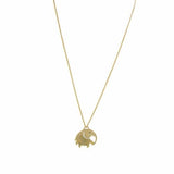 Elephant Pendant Brass Necklace - Flyclothing LLC