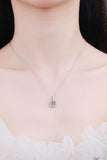 Moissanite Square Pendant Chain Necklace - Flyclothing LLC