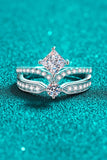 925 Sterling Silver Moissanite Crown Ring - Flyclothing LLC