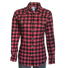 Rockmount Ranch Wear Womens Red Buffalo Check Flannel Shirt - Flyclothing LLC