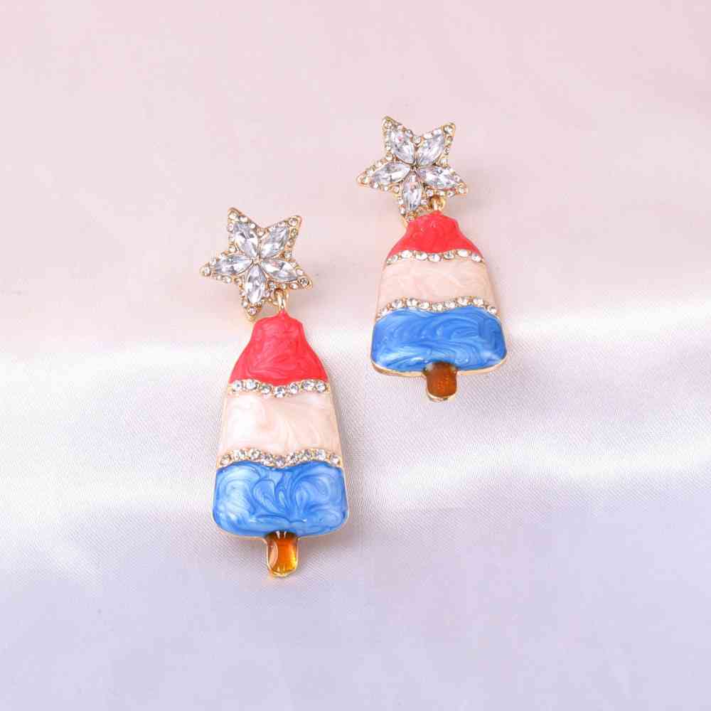 Christmas Tree Rhinestone Alloy Earrings - Flyclothing LLC