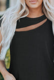 Round Neck Cutout Top - Trendsi