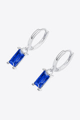 Retro 925 Sterling Silver Cubic Zirconia Drop Earrings - Flyclothing LLC