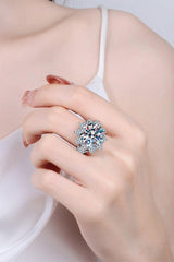 10 Carat Moissanite Flower-Shaped Ring - Trendsi