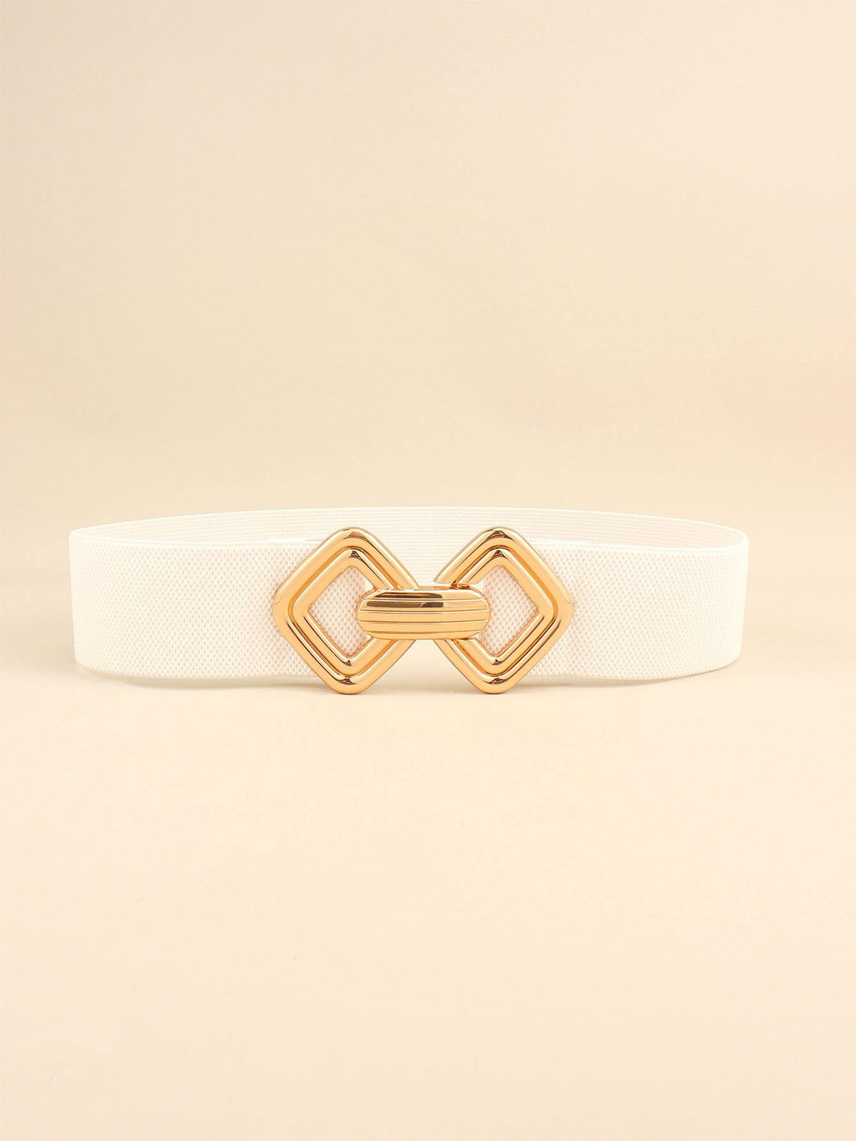 Geometric Buckle Elastic Wide Belt - Flyclothing LLC