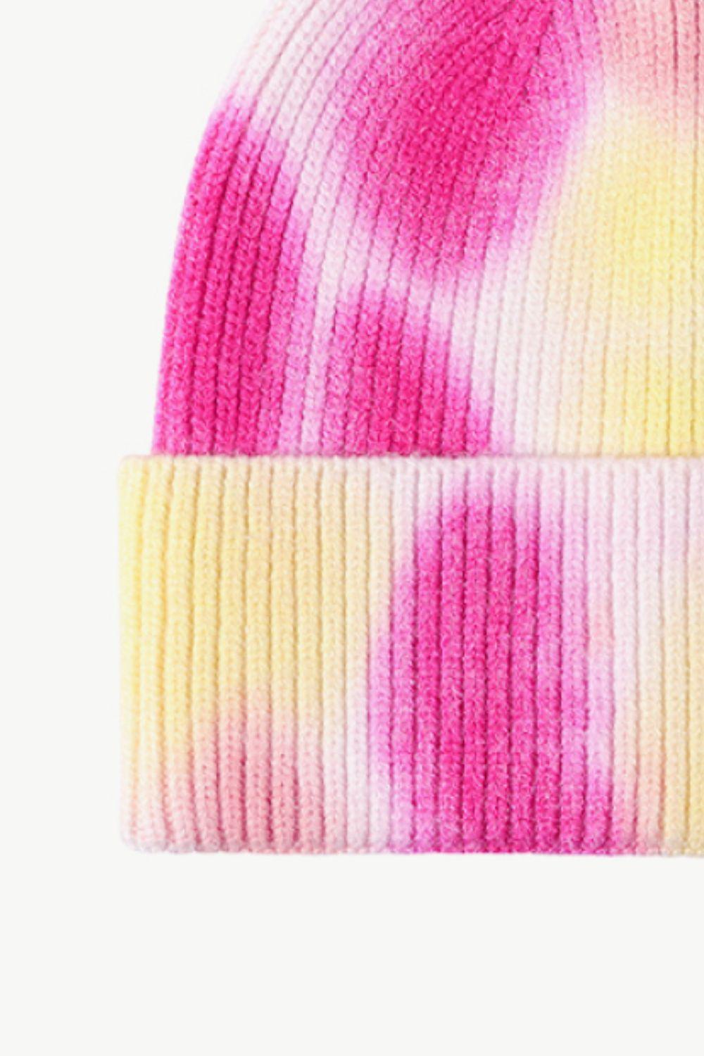 Tie-Dye Cuffed Knit Beanie - Flyclothing LLC