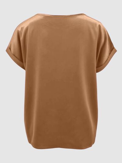 Round Neck Short Sleeve T-Shirt - Flyclothing LLC