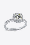 1 Carat Moissanite Platinum-Plated Ring - Flyclothing LLC